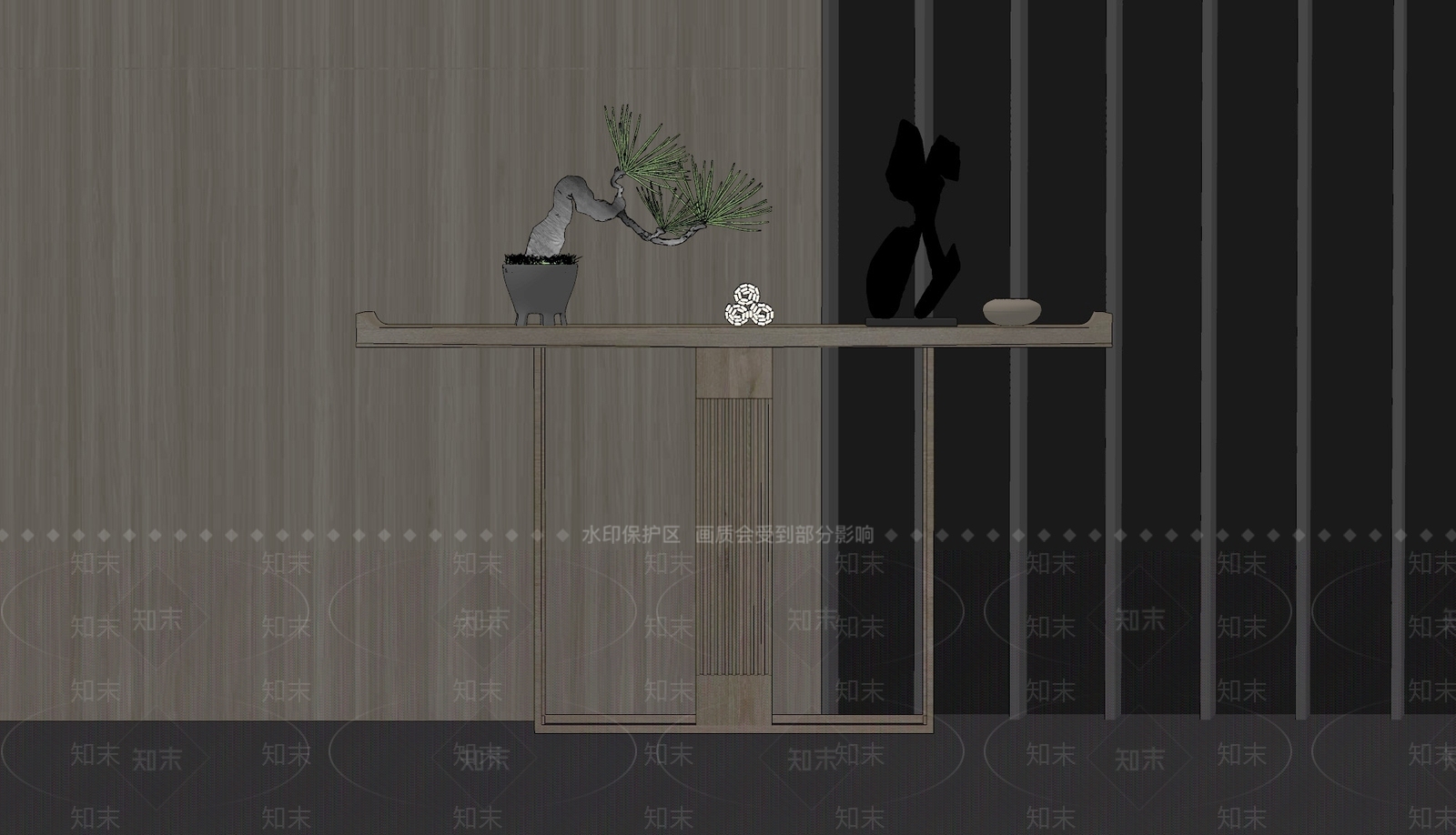 新中式装饰架SU模型下载【ID:266950263】