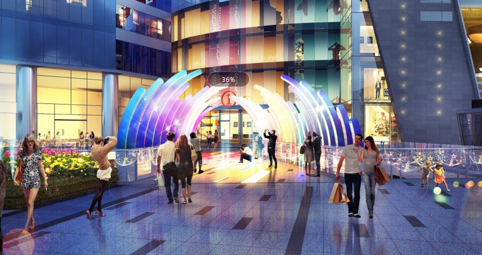 现代风格天桥SU模型下载【ID:966952386】