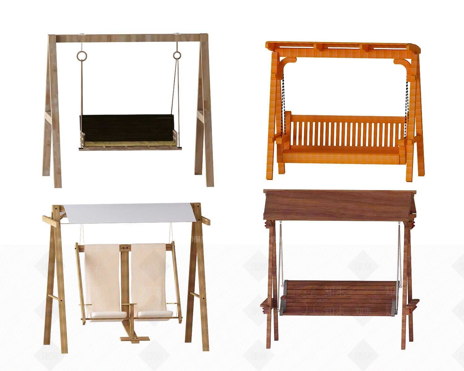 现代摇椅3D模型下载【ID:266954551】