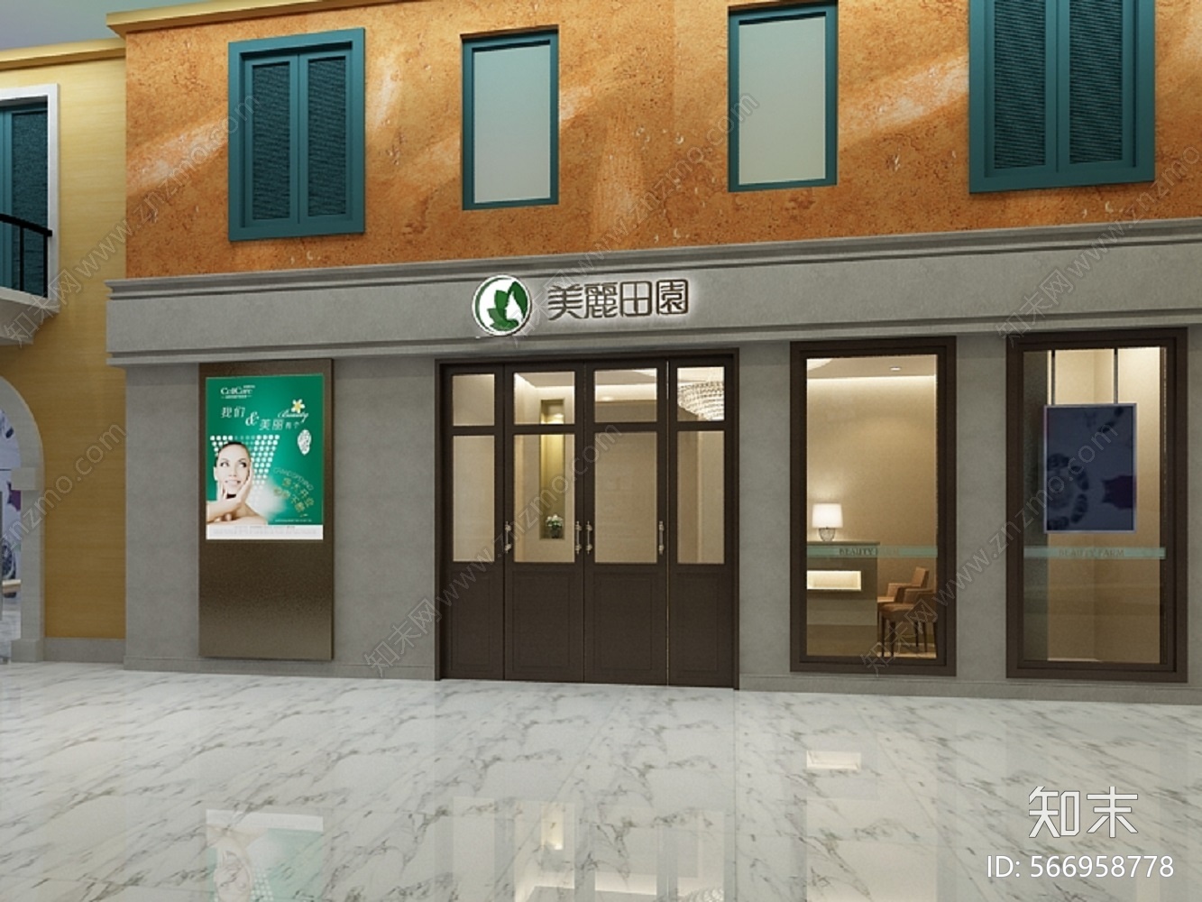 美容院cad施工图下载【ID:566958778】