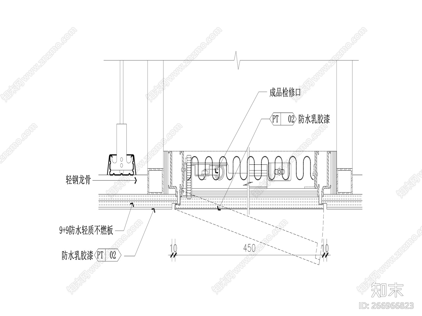 天花检修口节点大样施工图下载【ID:266966823】