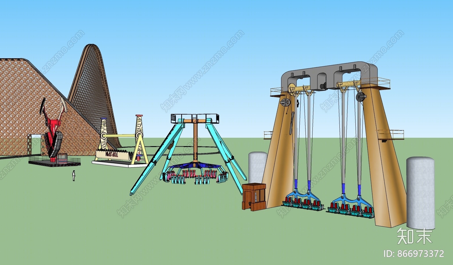 现代风格游乐设施SU模型下载【ID:866973372】