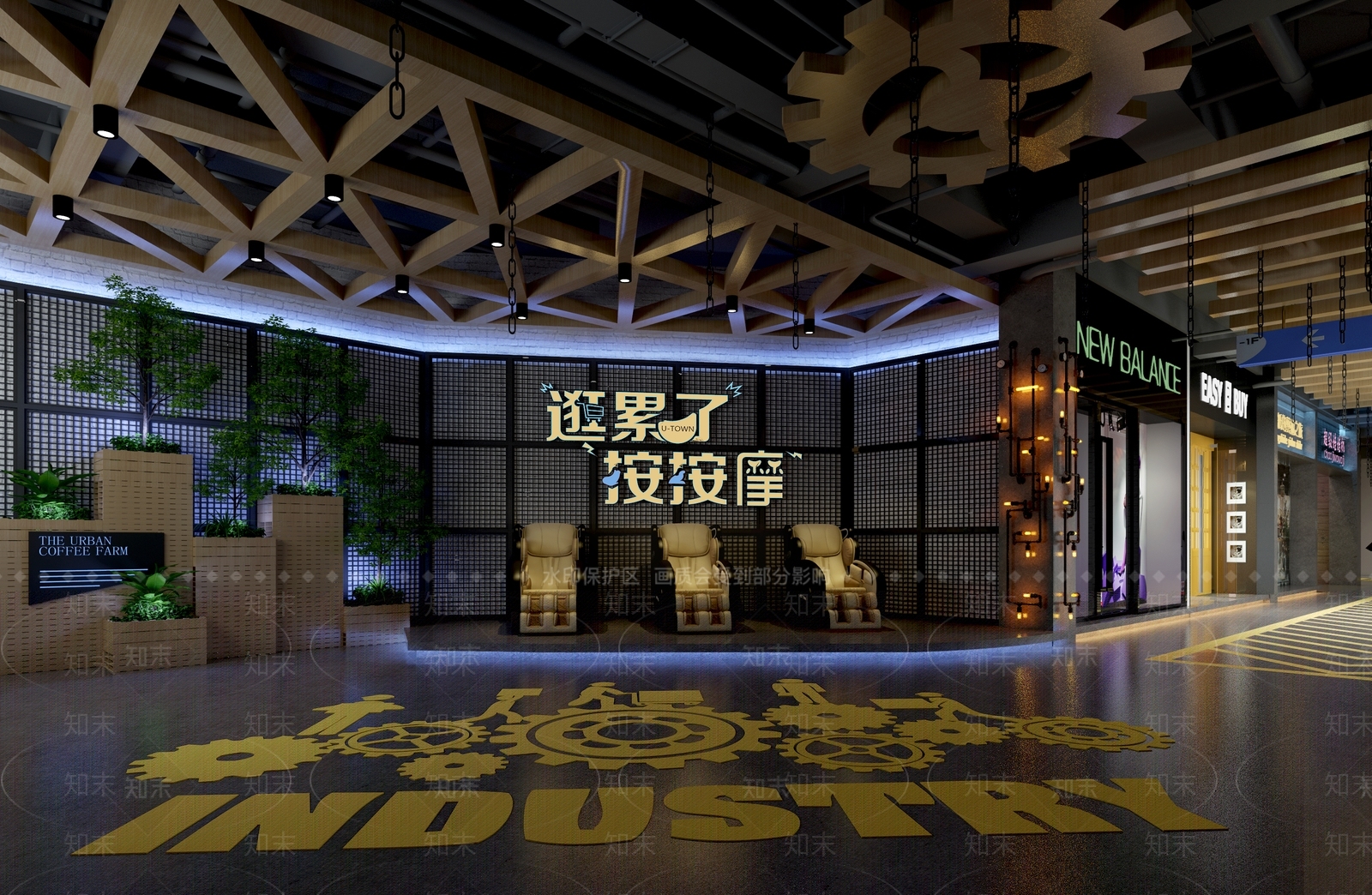 工业风商场3D模型下载【ID:167097727】