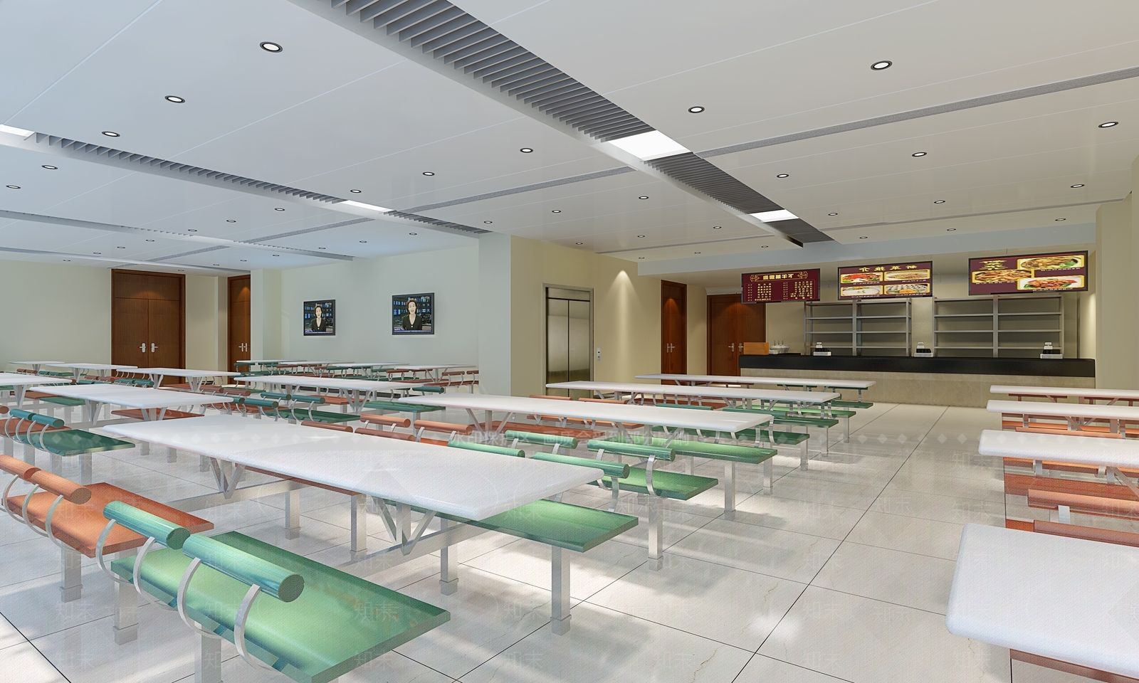 现代海天一楼食堂3D模型下载【ID:767098780】