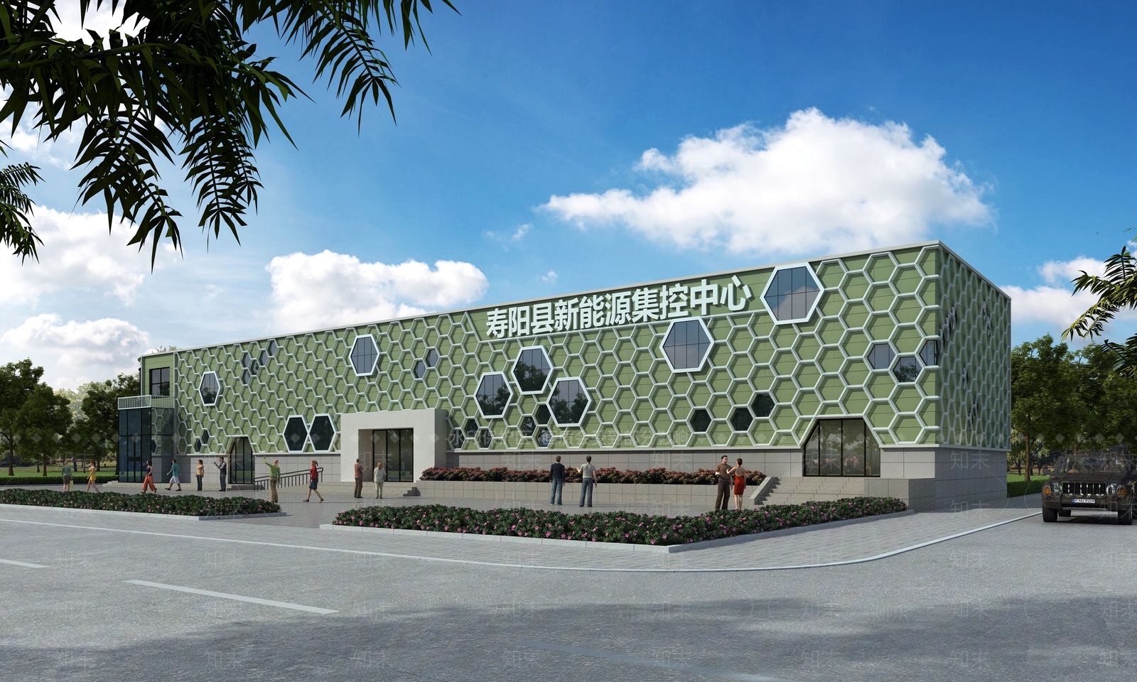 现代写字楼建筑3D模型下载【ID:467119525】