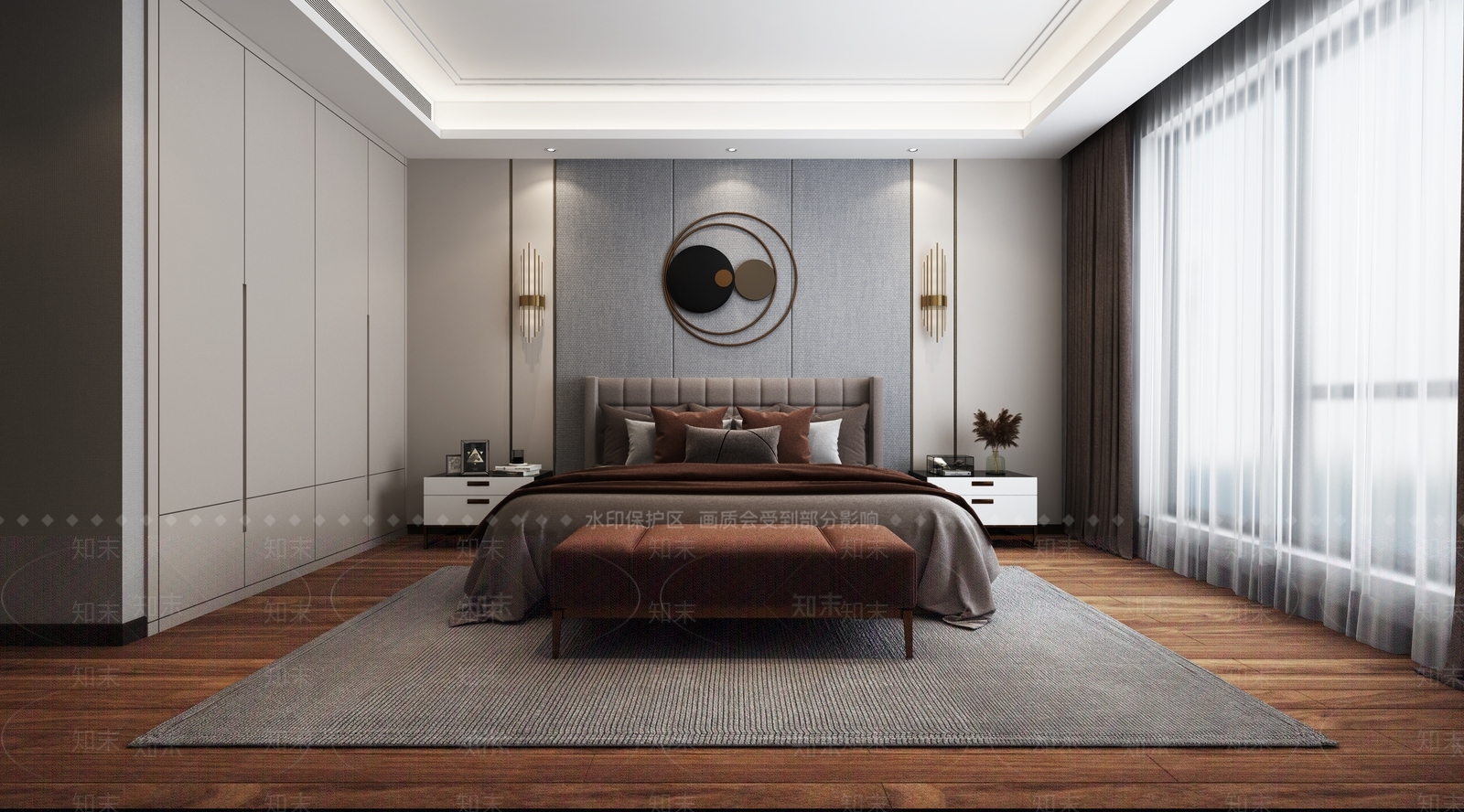 现代主卧室3D模型下载【ID:467124879】
