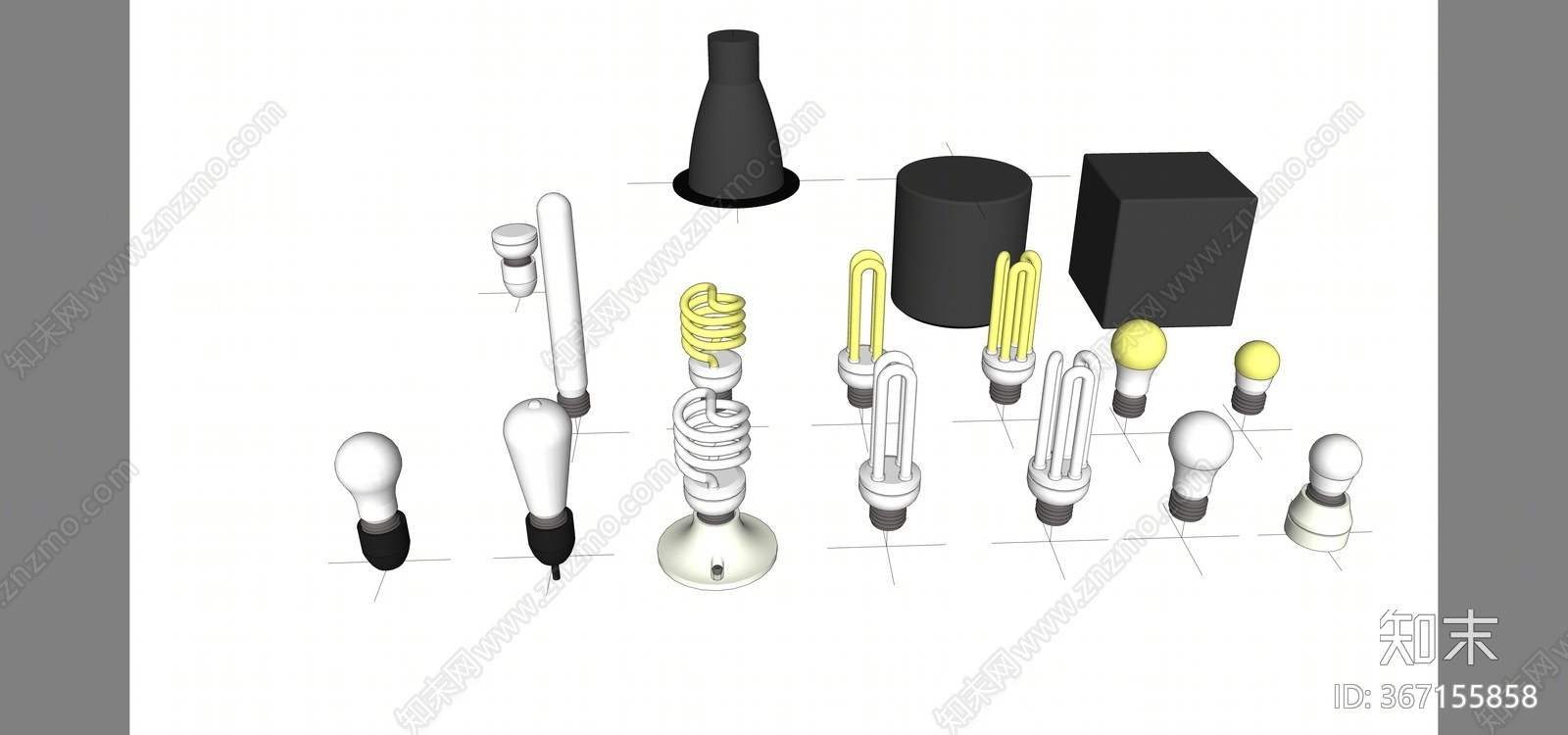 现代风格小灯泡SU模型下载【ID:367155858】