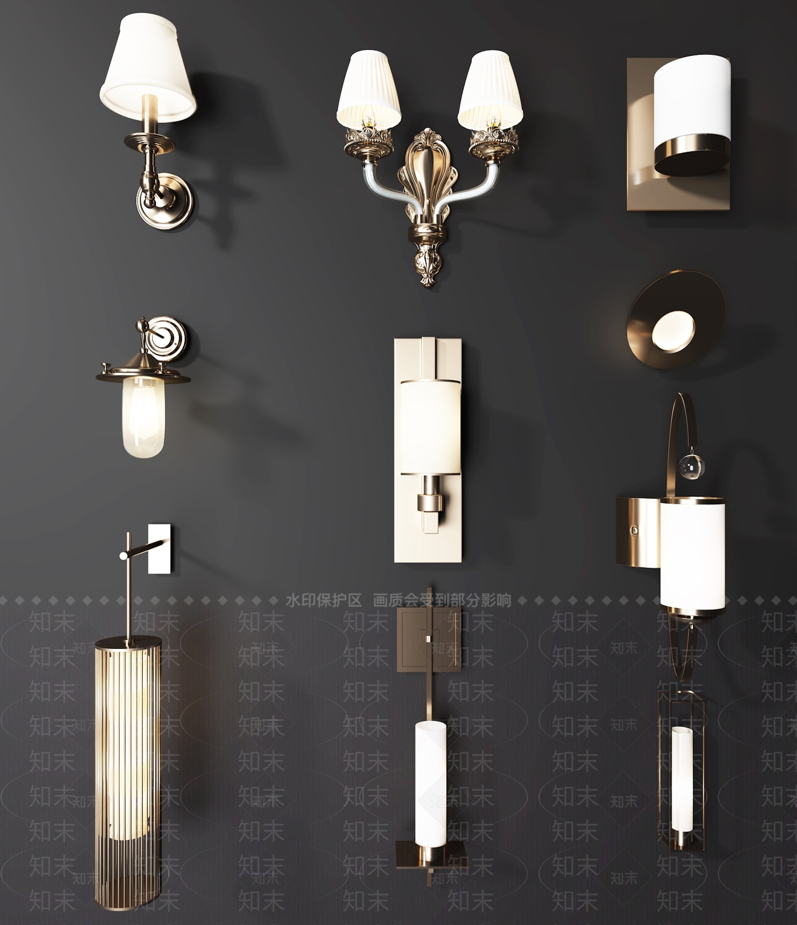 北欧室内灯具3D模型下载【ID:567225987】