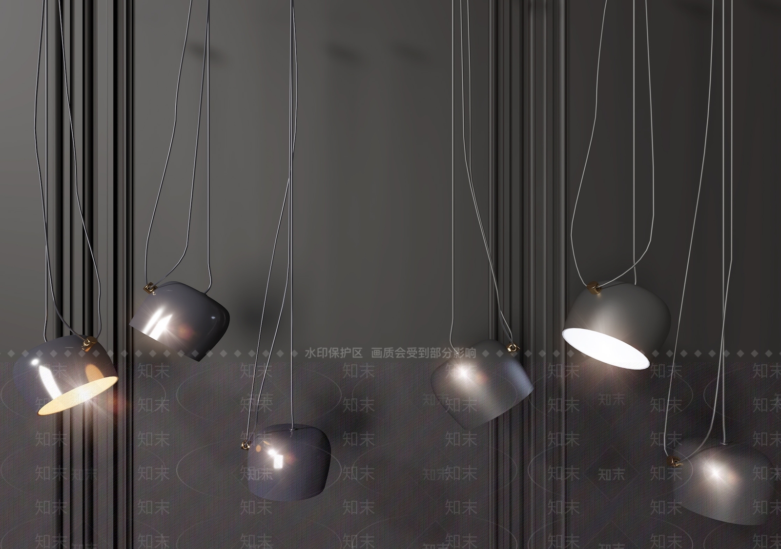 现代室内吊灯3D模型下载【ID:567227819】