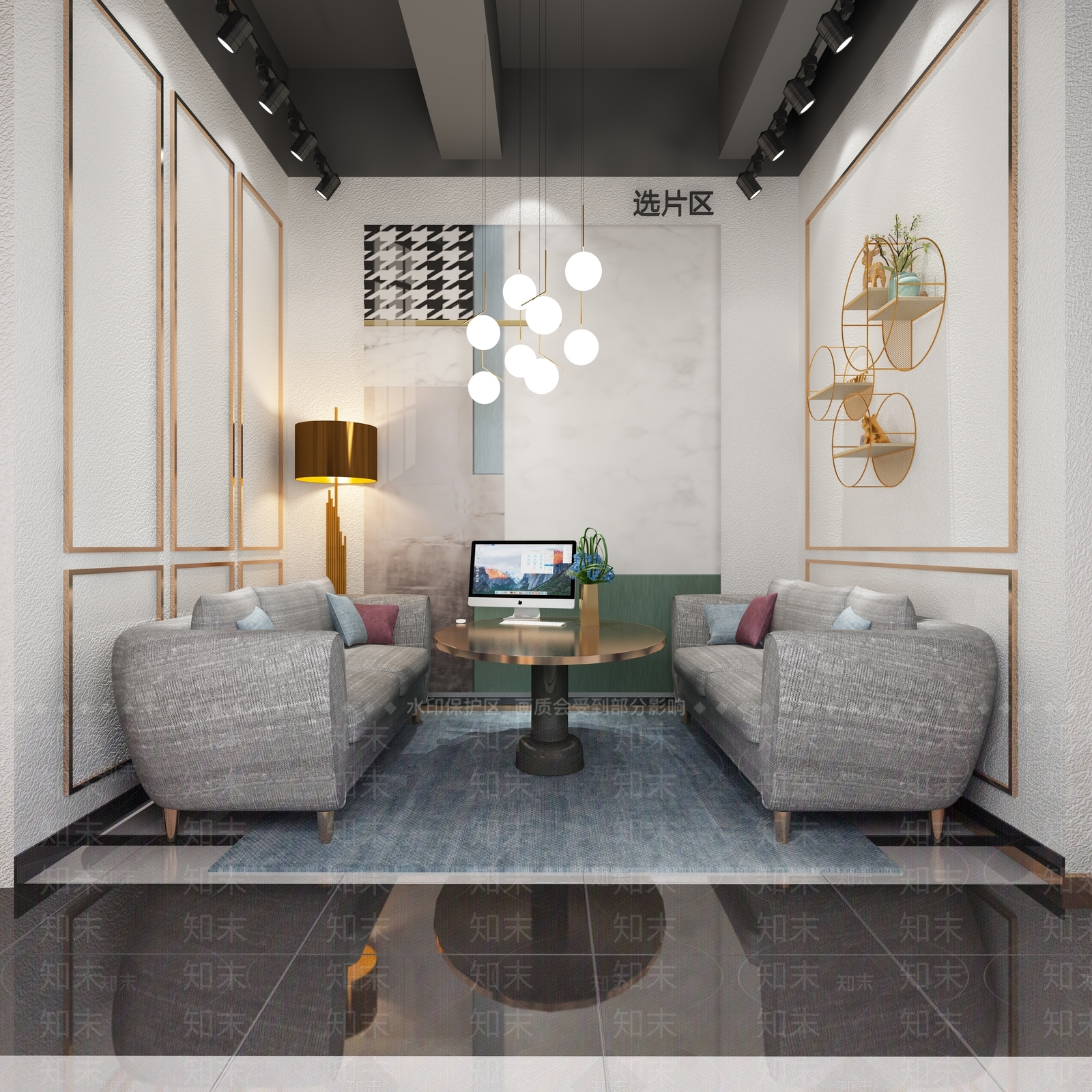 现代轻奢婚纱摄影店3D模型下载【ID:567426517】