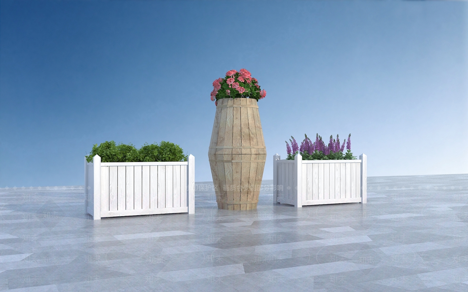 现代花箱3D模型下载【ID:867445633】