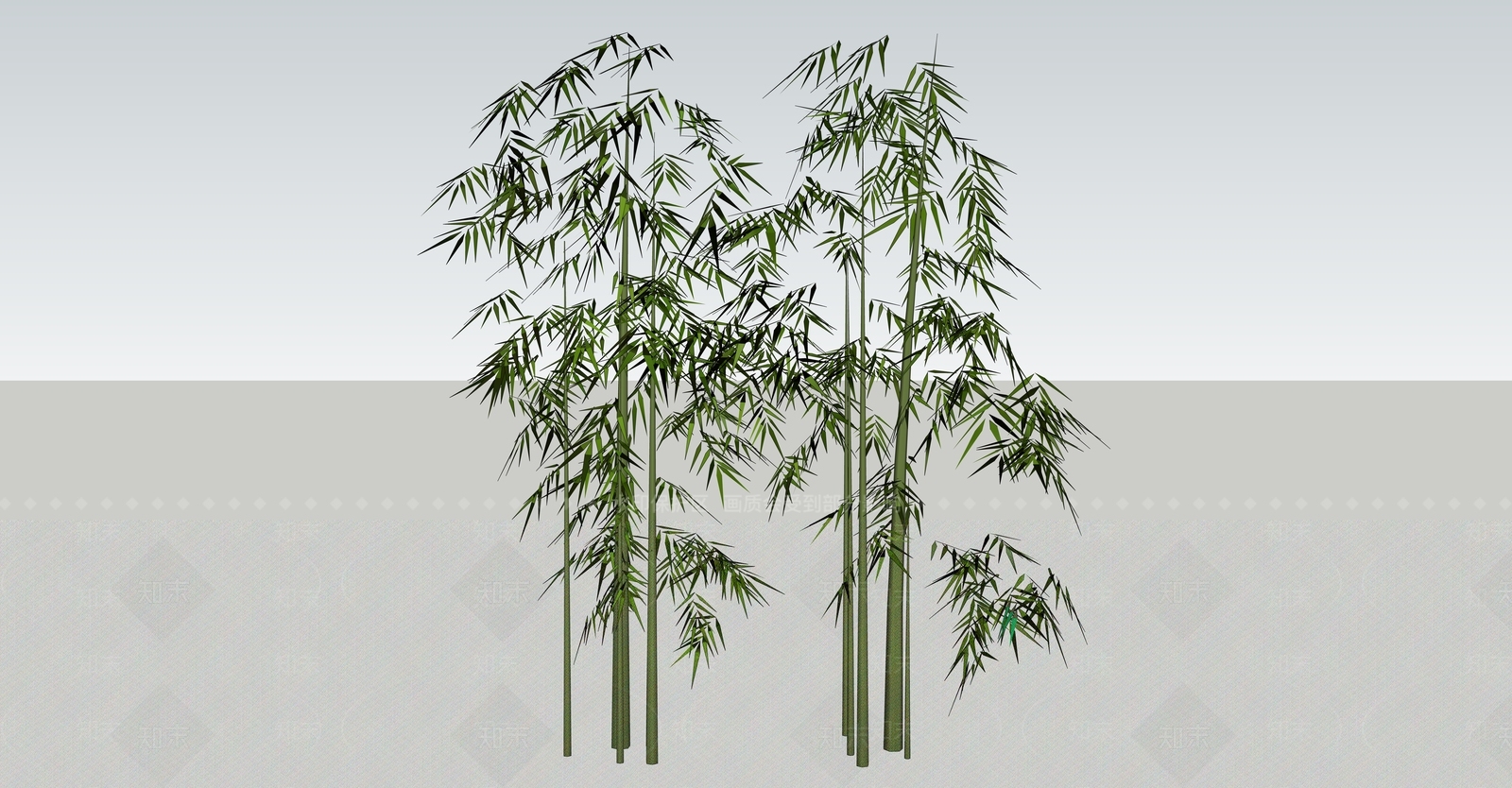 现代风格竹子SU模型下载【ID:167643702】