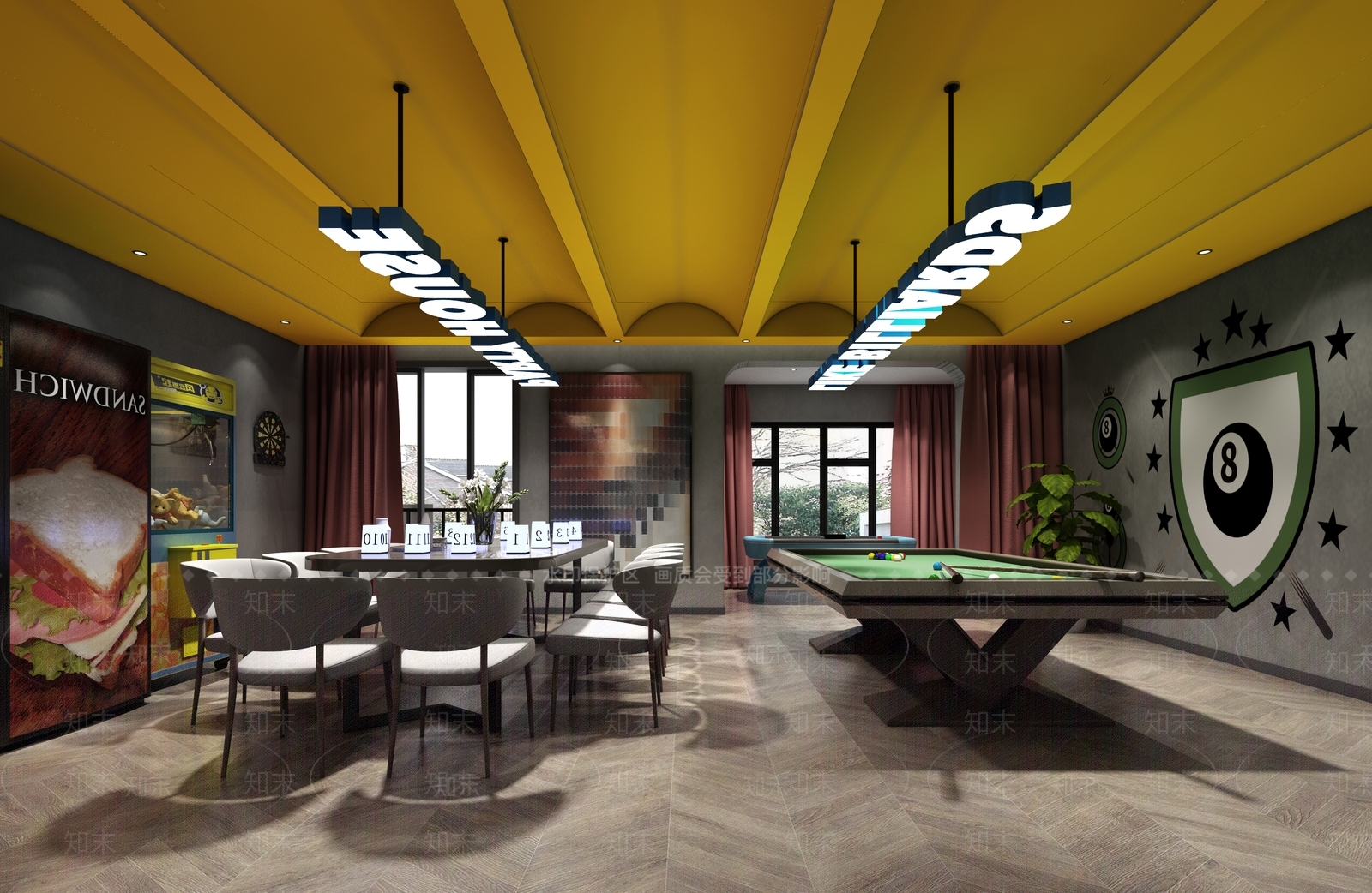 现代轰趴棋牌馆3D模型下载【ID:967656994】