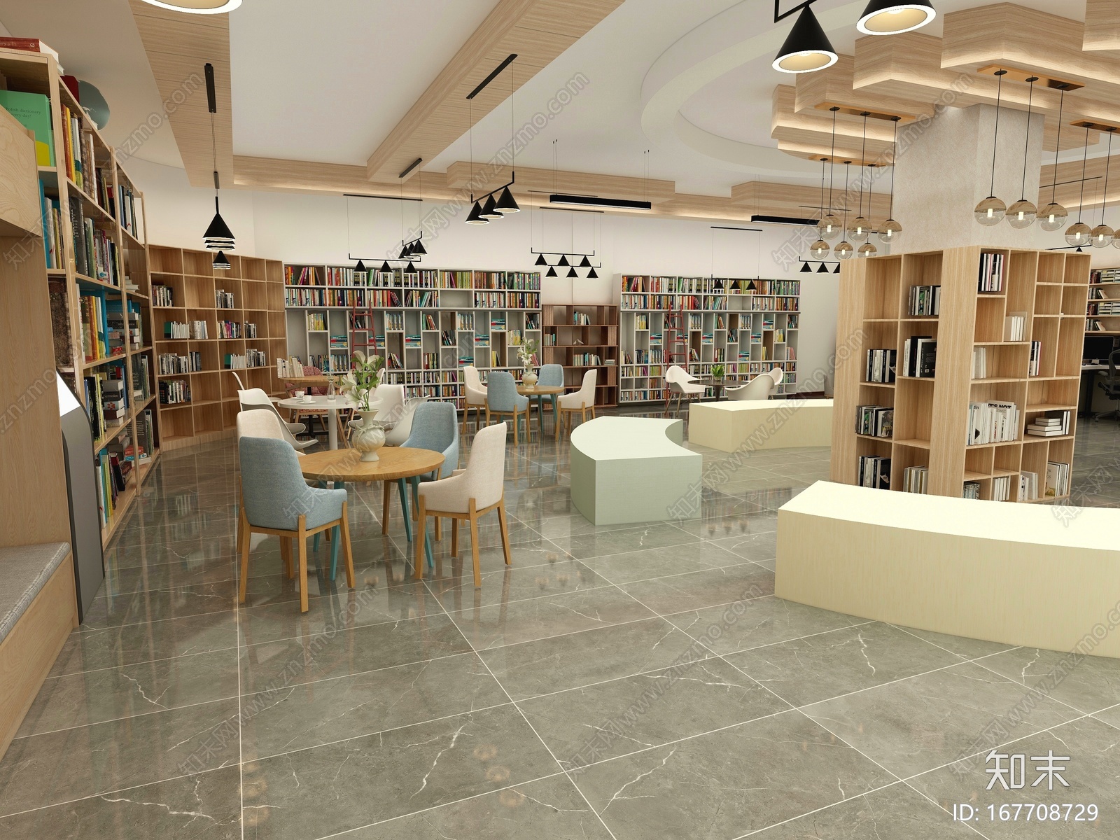 图书馆cad施工图下载【ID:167708729】