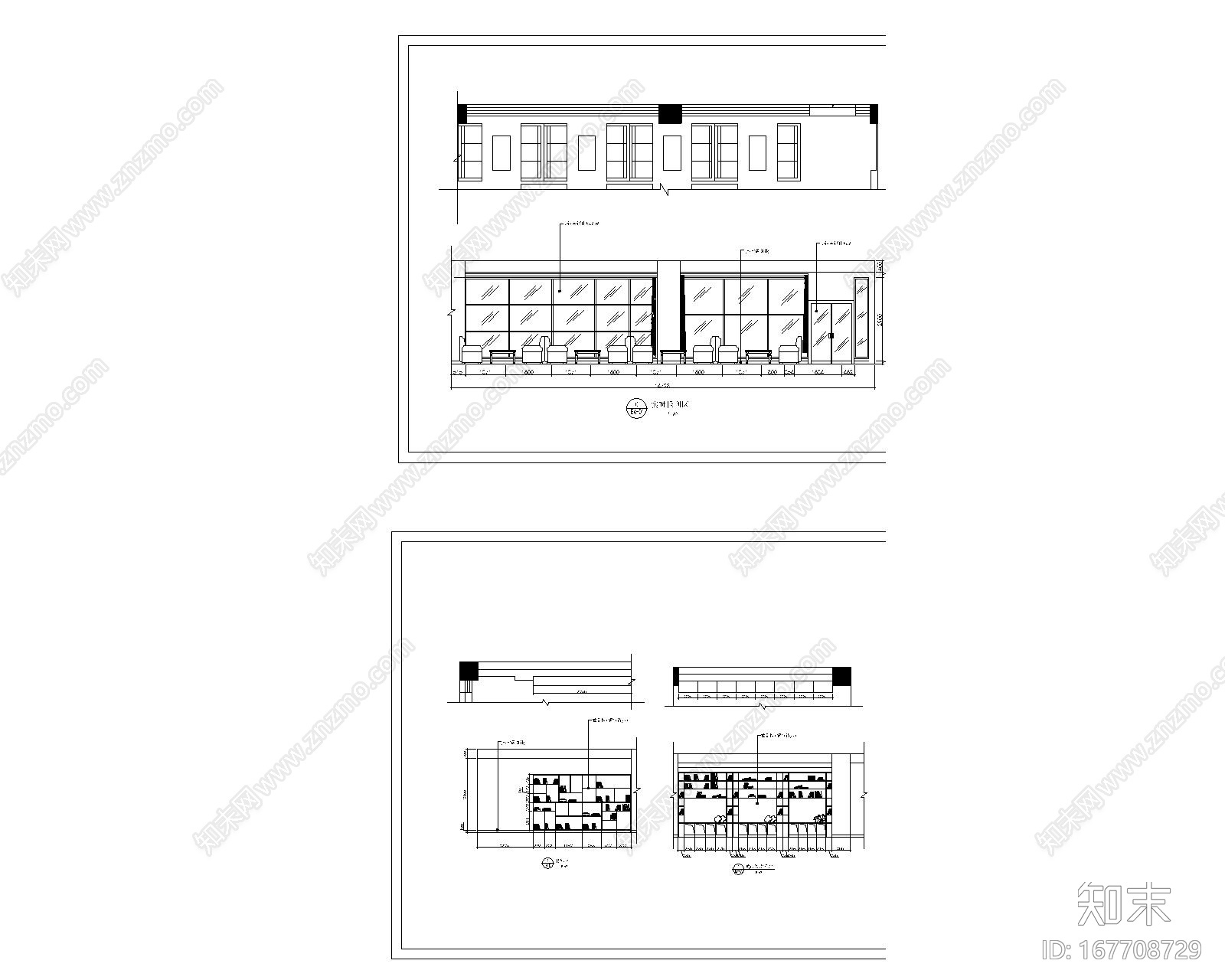 图书馆cad施工图下载【ID:167708729】