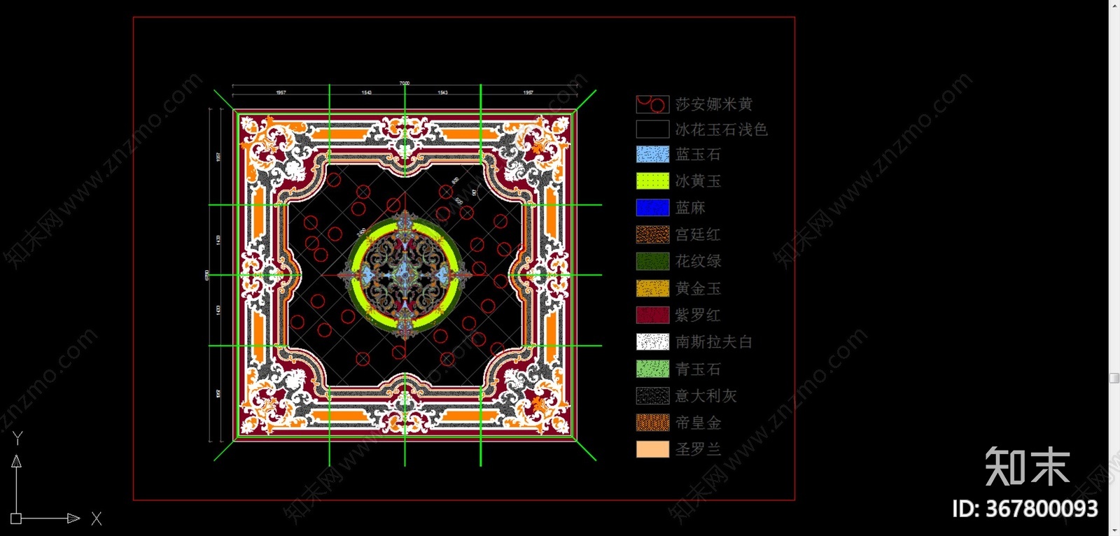 60款石材水刀拼花图案施工图下载【ID:367800093】