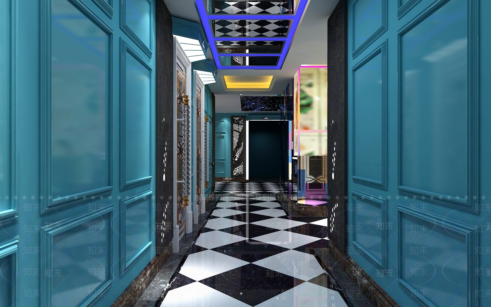 简欧风格KTV唱吧3D模型下载【ID:367822283】