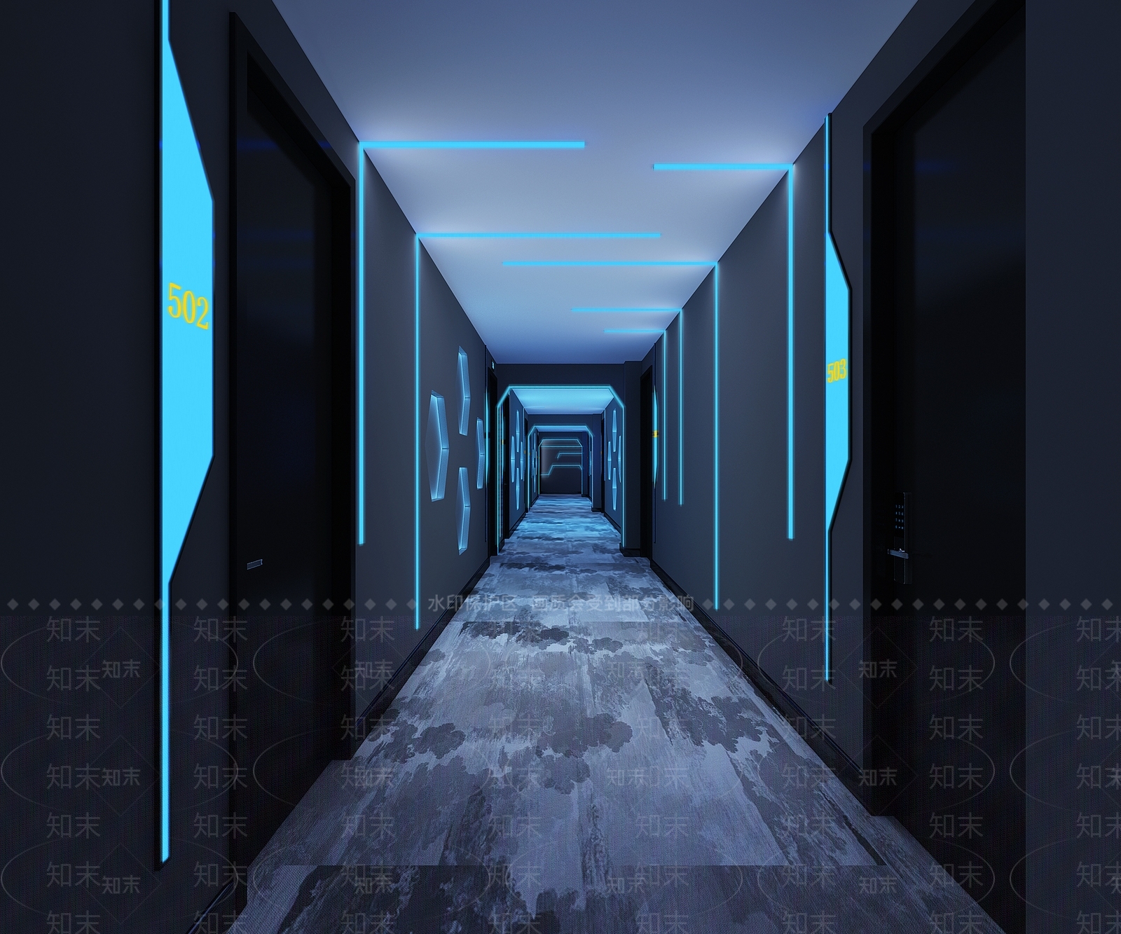 现代电竞前厅3D模型下载【ID:967828279】