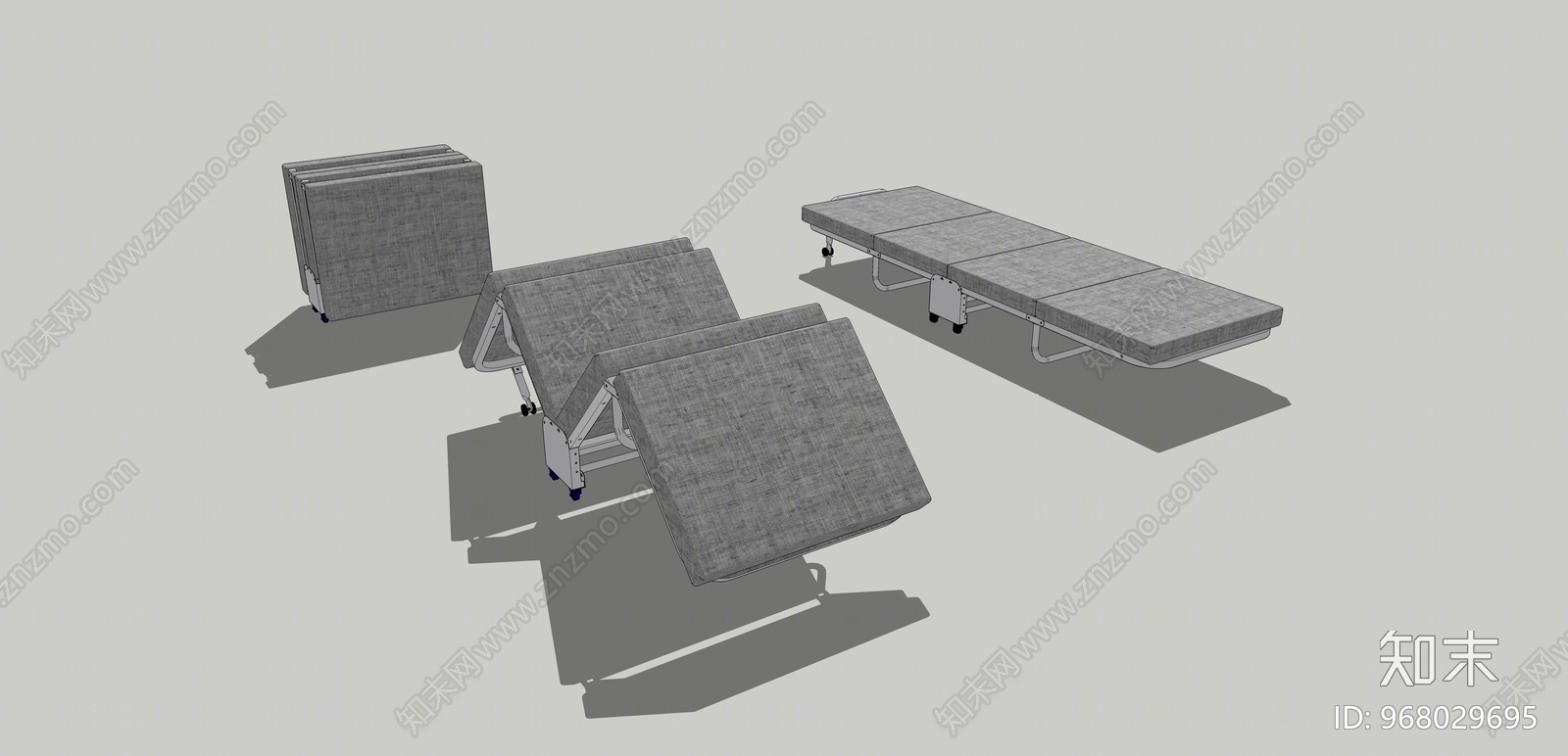 现代风格折叠床SU模型下载【ID:968029695】