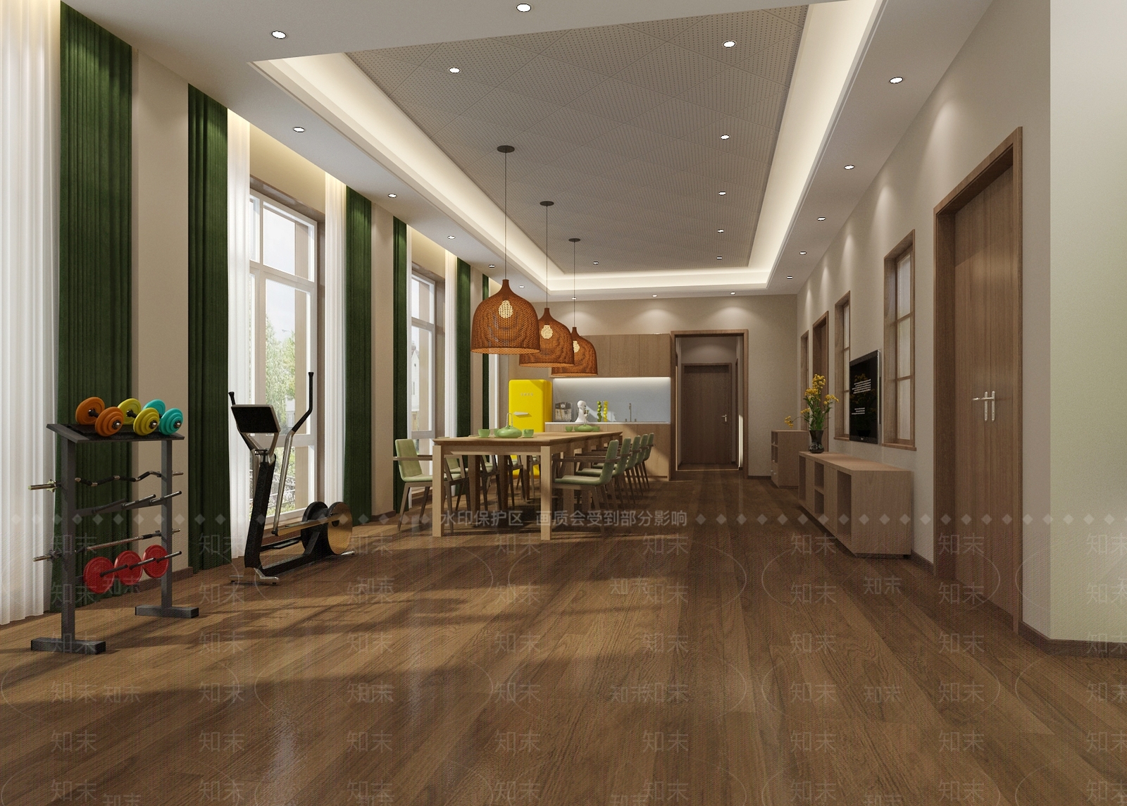 新中式老人活动室3D模型下载【ID:568039070】