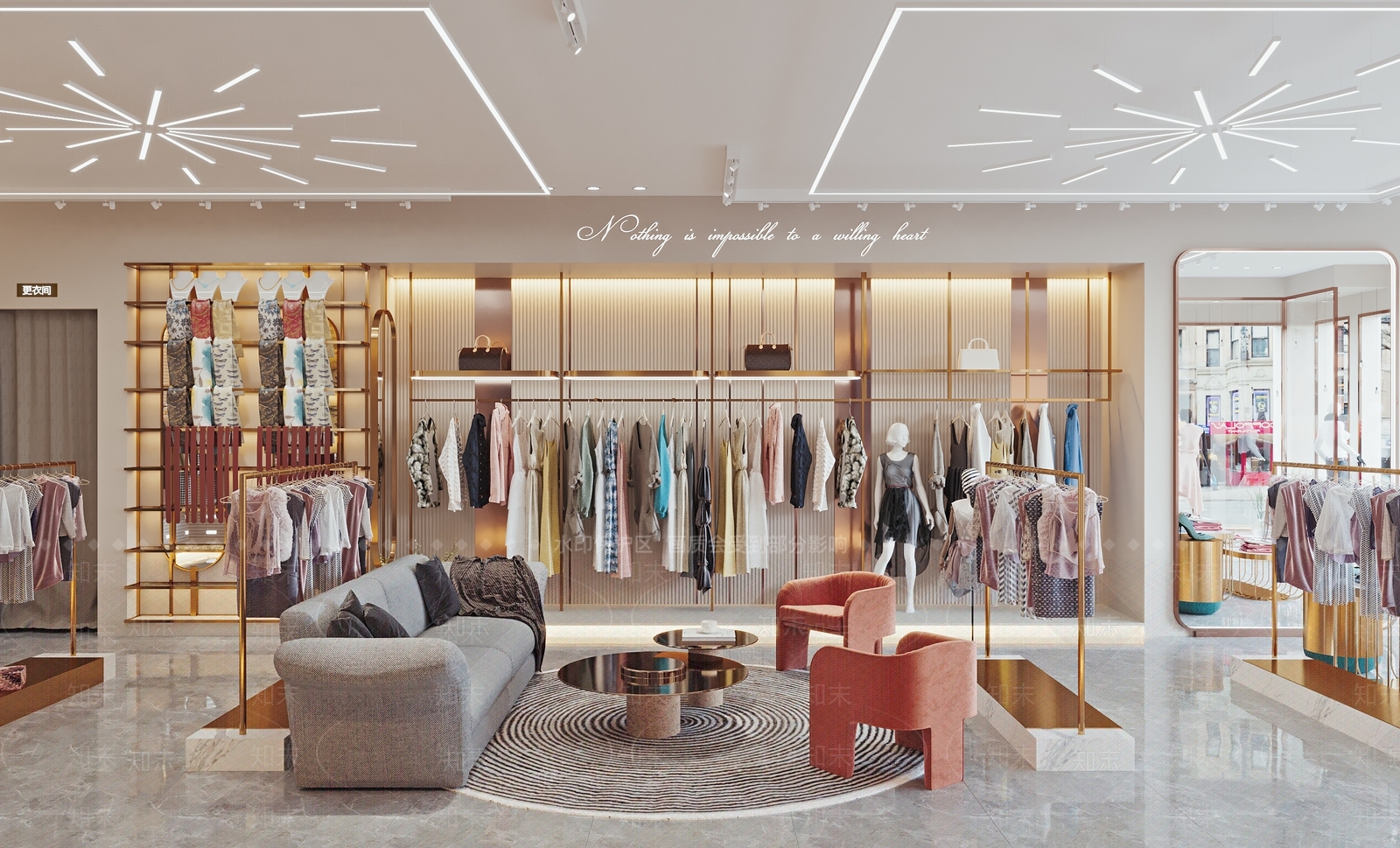 现代服装店3D模型下载【ID:368210276】