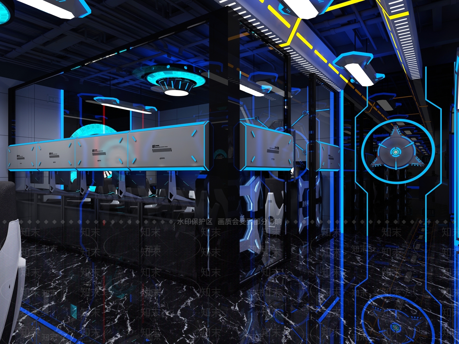 现代网咖3D模型下载【ID:968225251】