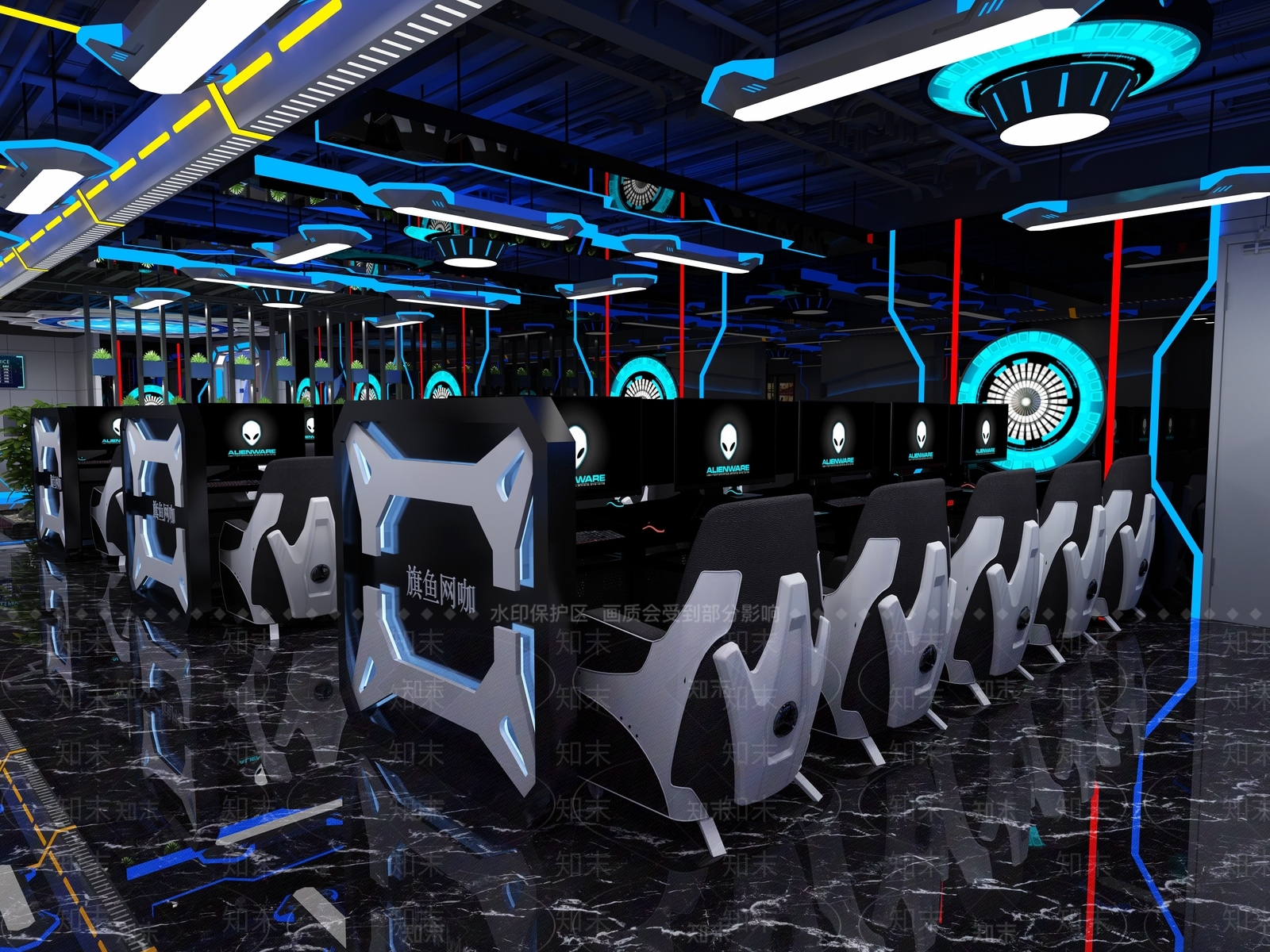 现代网咖3D模型下载【ID:968225251】