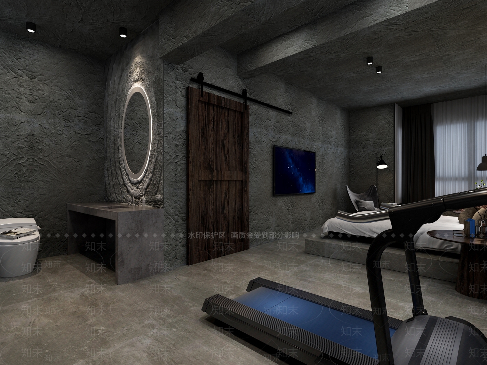 工业风公寓3D模型下载【ID:968240754】