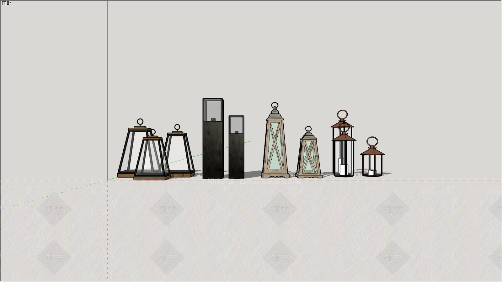 现代风格其他灯具SU模型下载【ID:468245346】