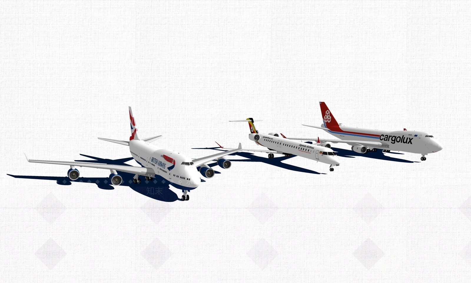 现代风格航空SU模型下载【ID:868263538】