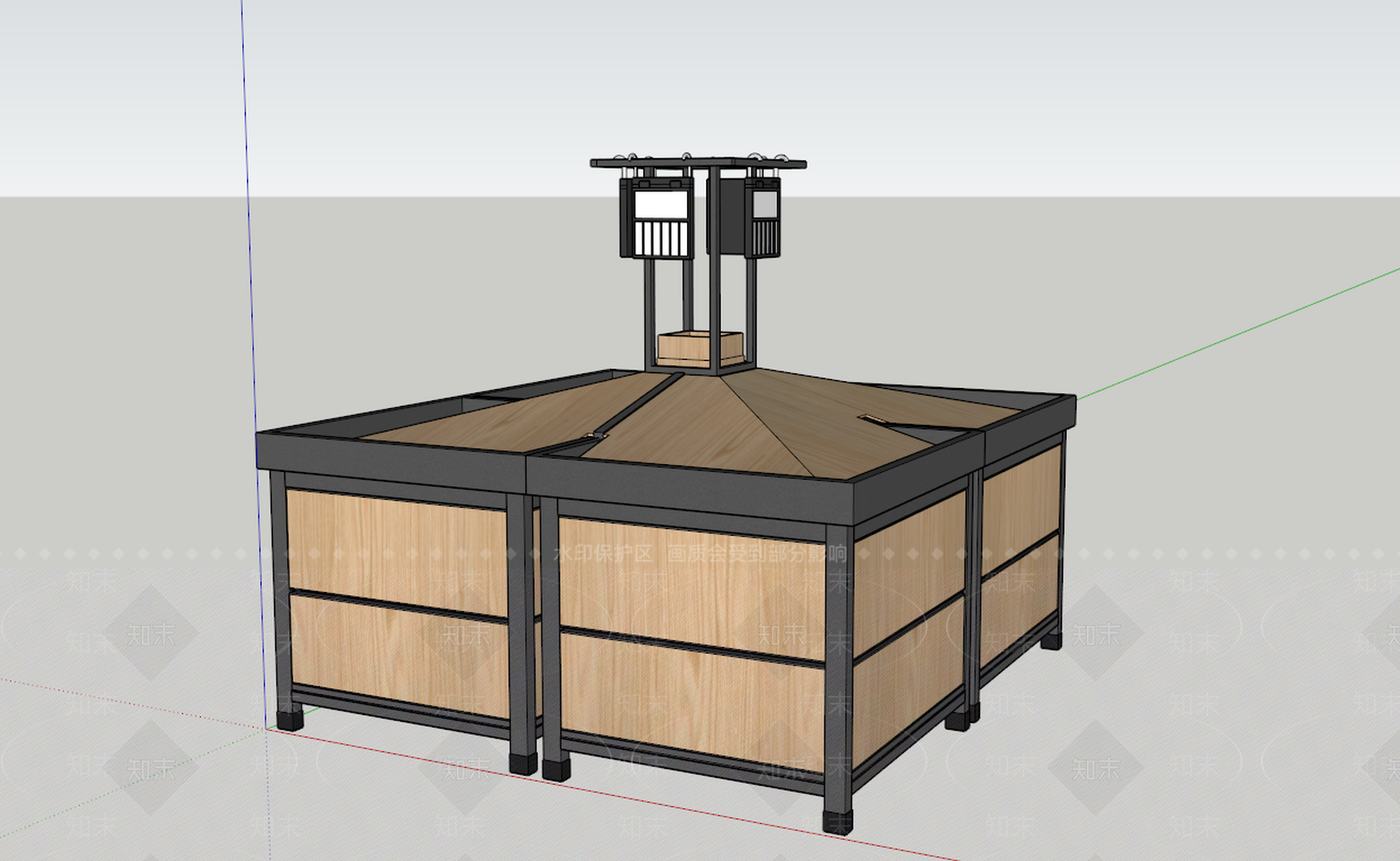 现代风格商场专柜SU模型下载【ID:168326205】