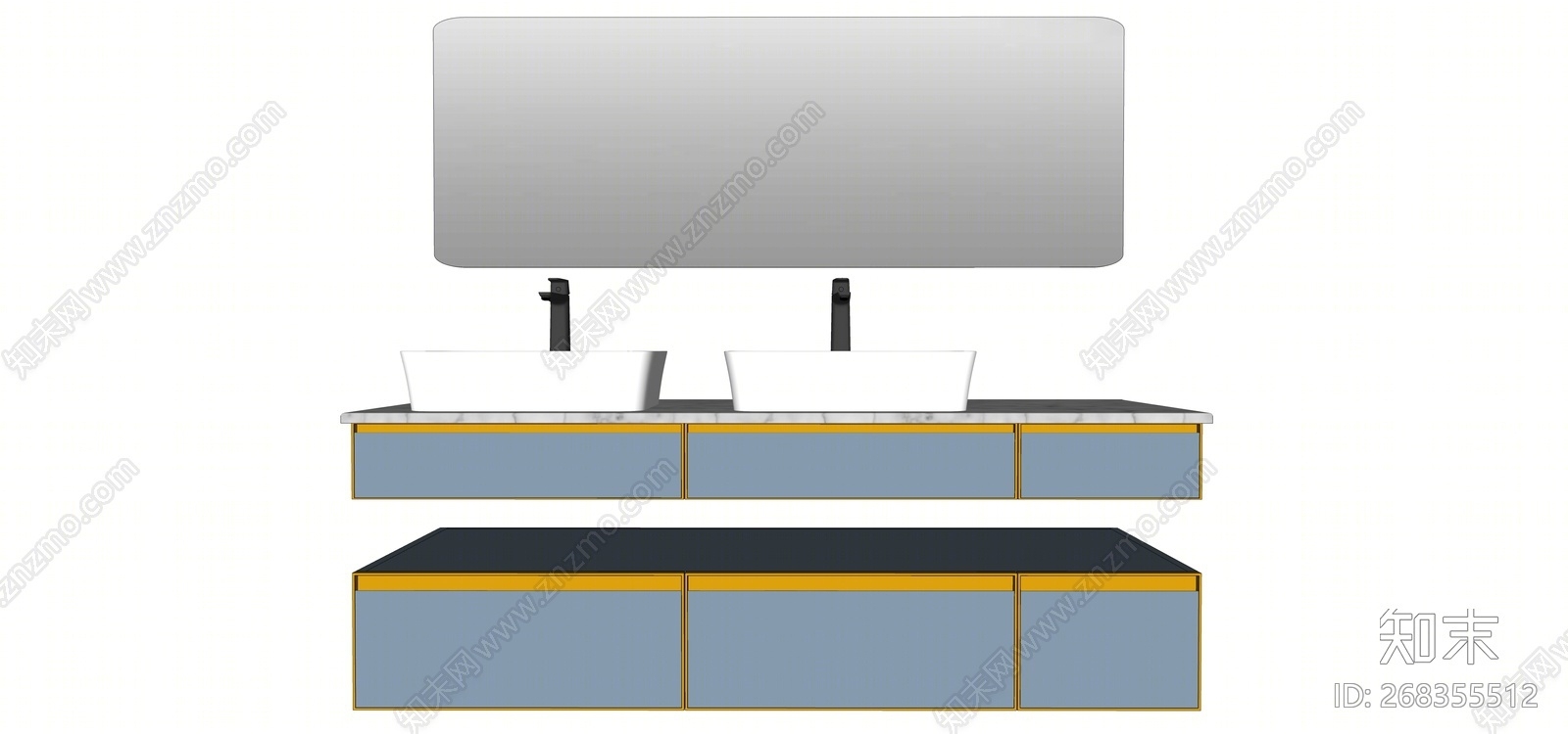 现代风格浴室柜SU模型下载【ID:268355512】