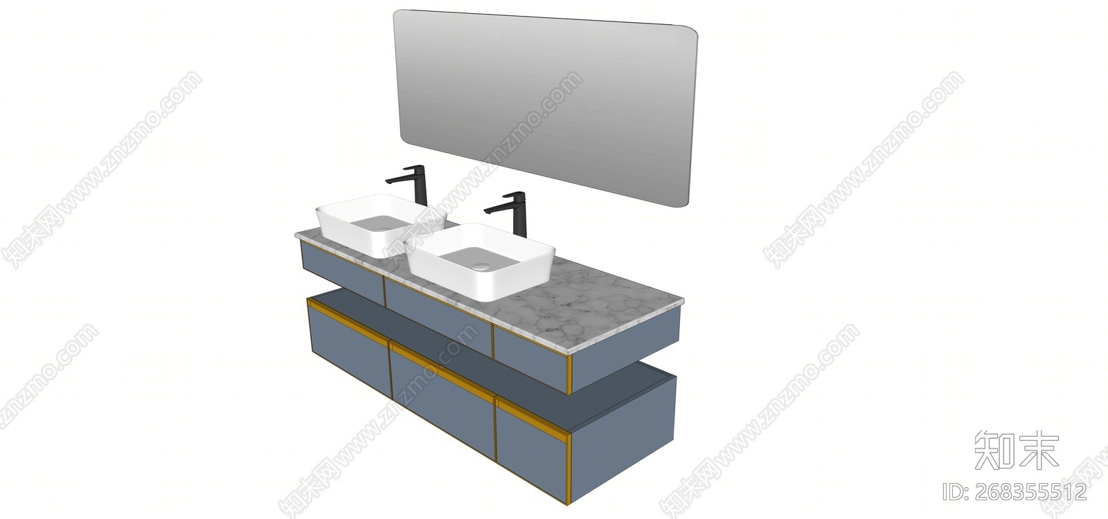 现代风格浴室柜SU模型下载【ID:268355512】