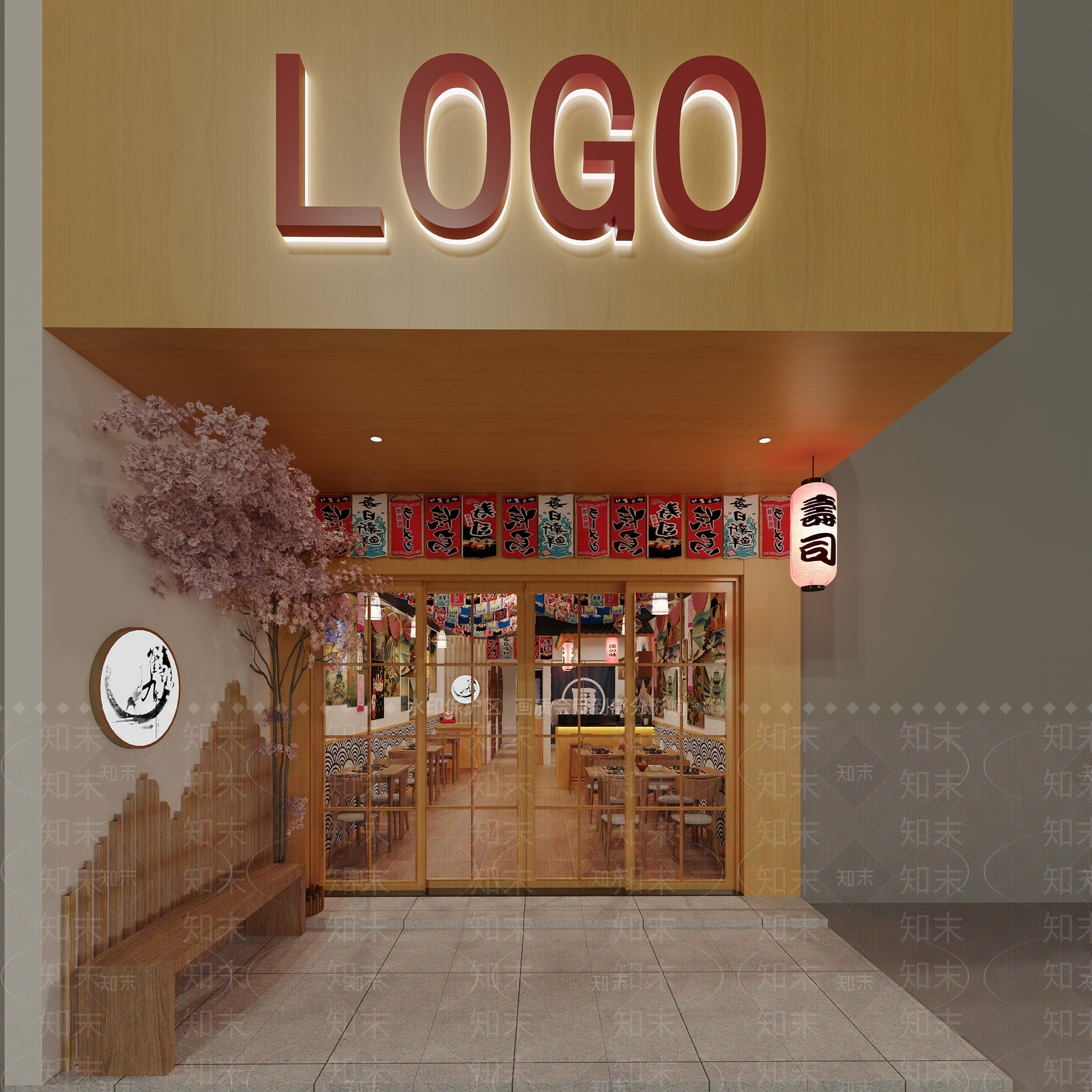 日式寿司店3D模型下载【ID:368382088】