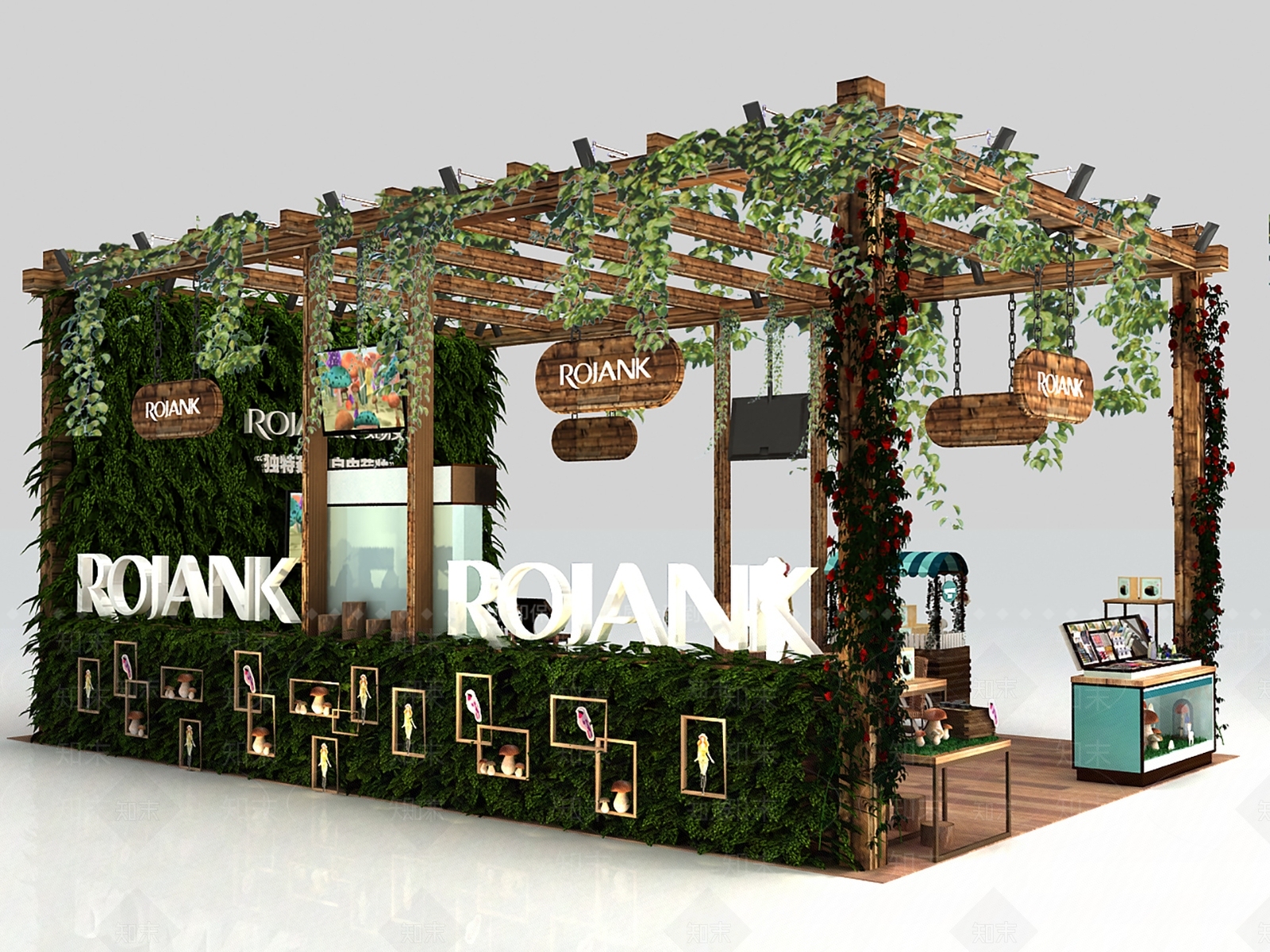 后现代化妆品展厅3D模型下载【ID:568384490】