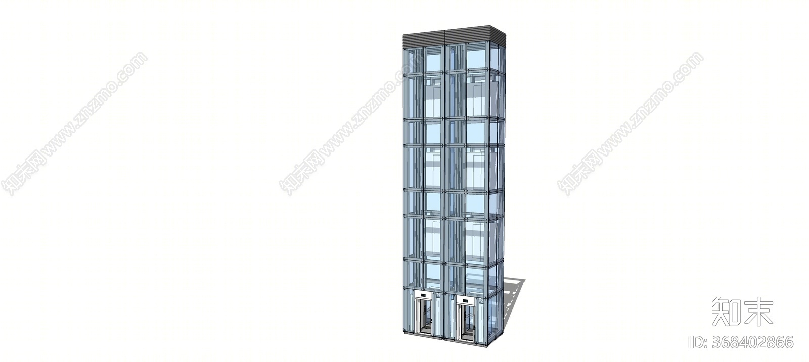 现代风格观光电梯SU模型下载【ID:368402866】