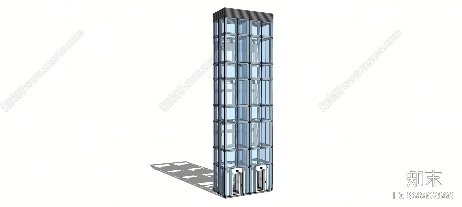 现代风格观光电梯SU模型下载【ID:368402866】