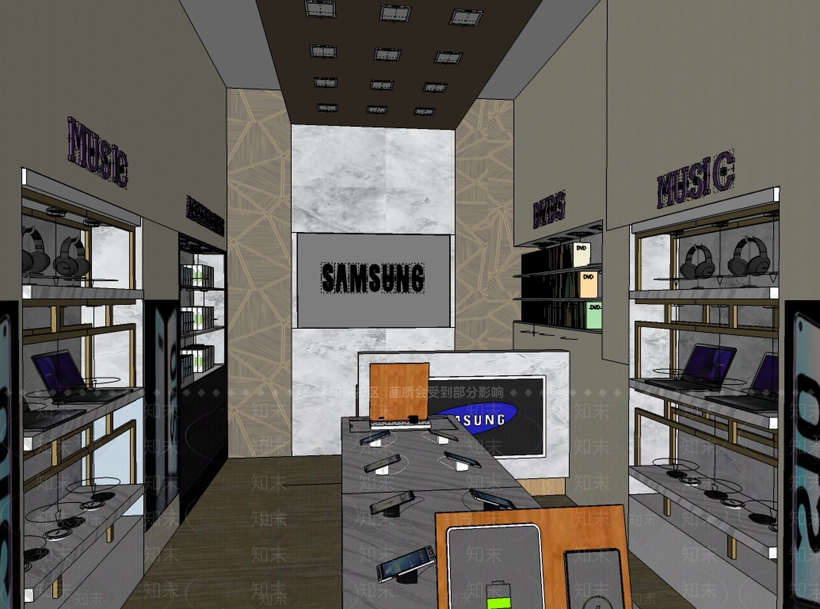 现代数码专营店SU模型下载【ID:168405682】