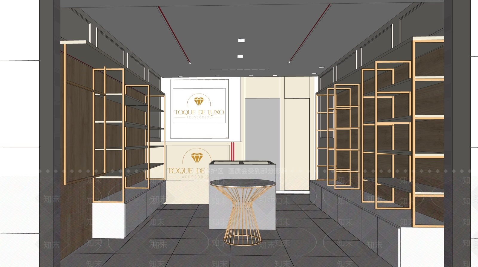 现代风格茶叶店SU模型下载【ID:368544222】
