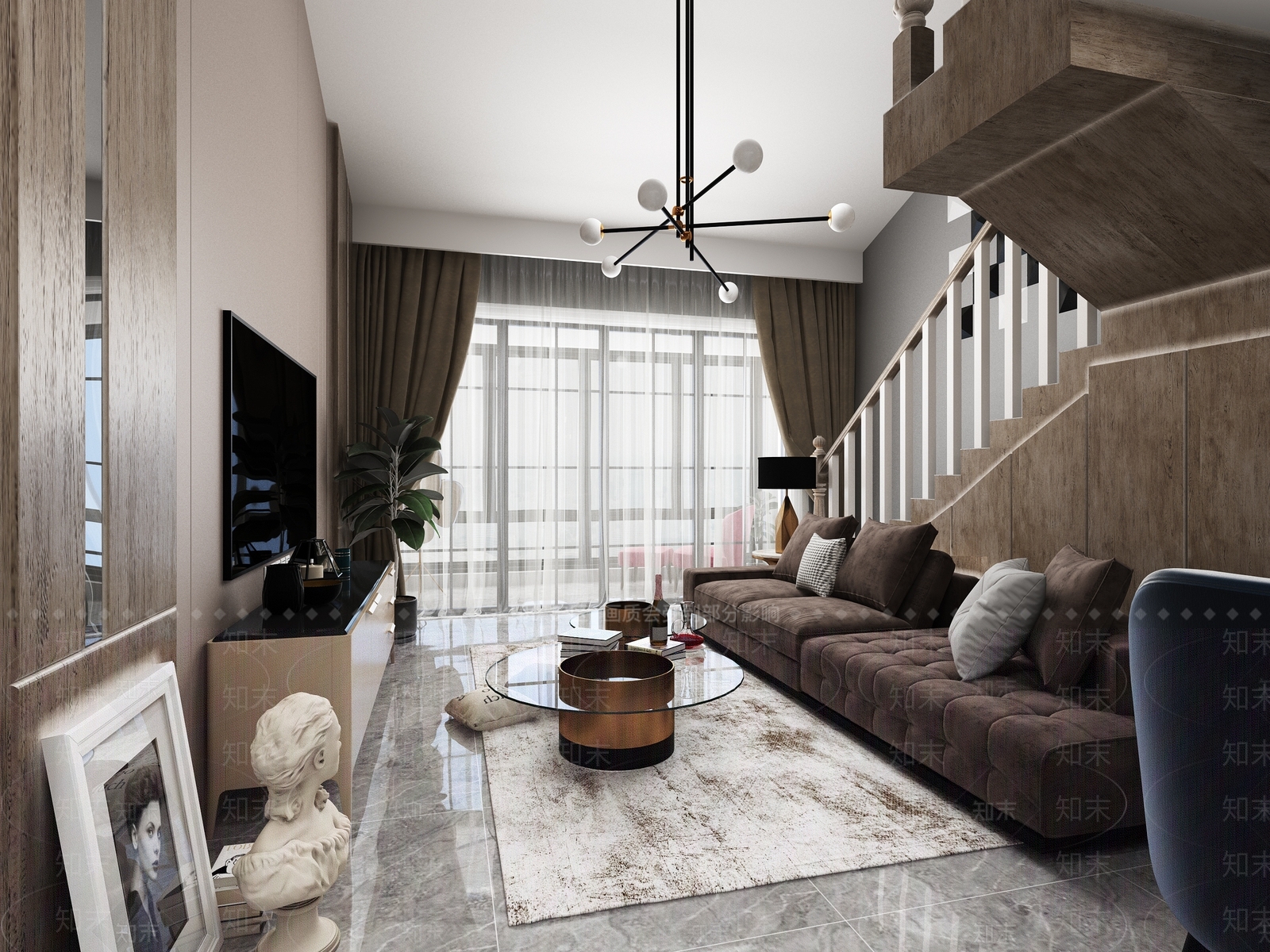 现代单身公寓3D模型下载【ID:968564748】