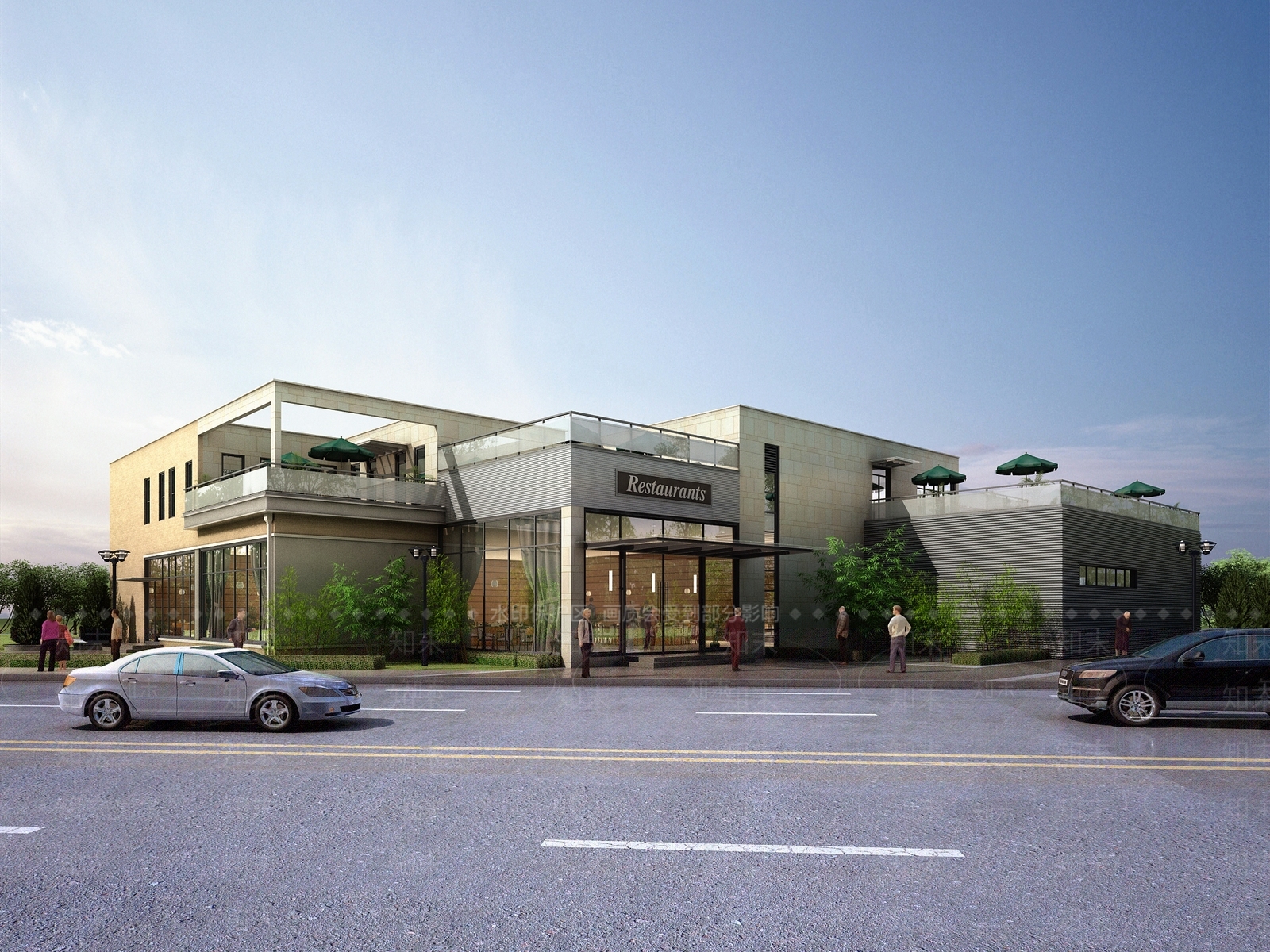 现代商业会所景观3D模型下载【ID:468573941】