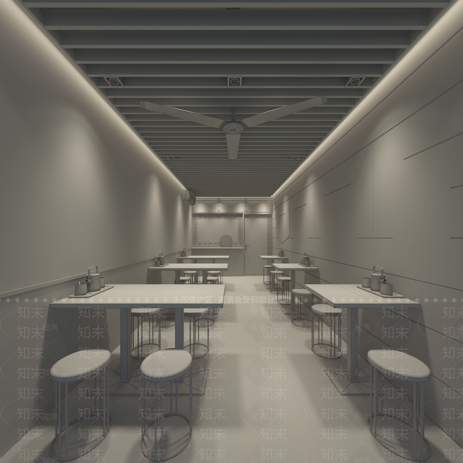 新中式快餐小吃店3D模型下载【ID:768595706】