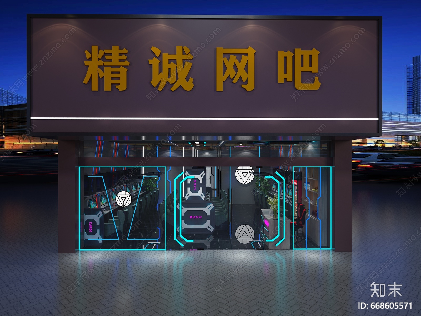 网吧施工图下载【ID:668605571】