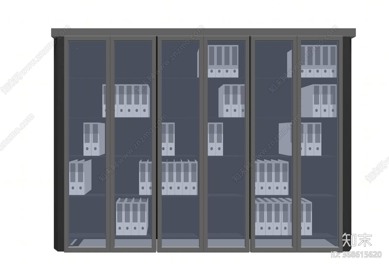 现代风格书柜SU模型下载【ID:368615620】