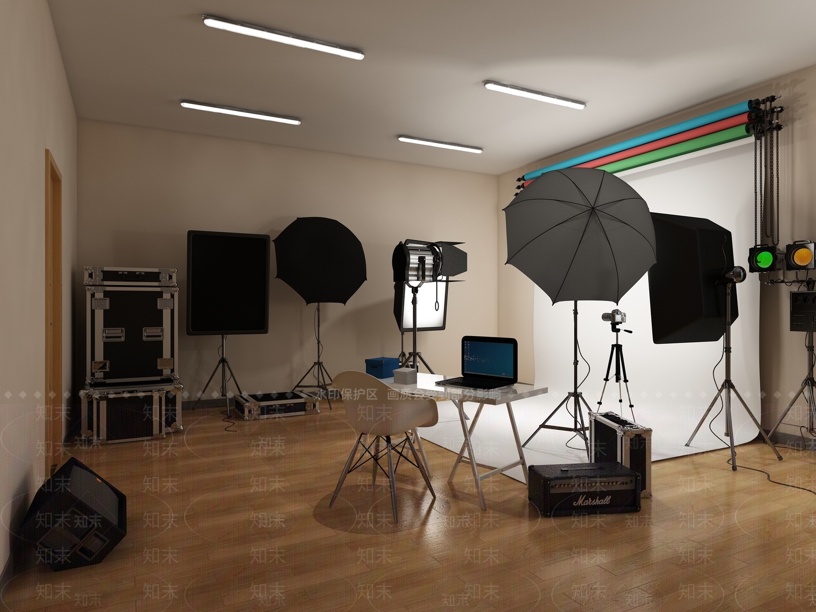 现代影楼3D模型下载【ID:968625922】