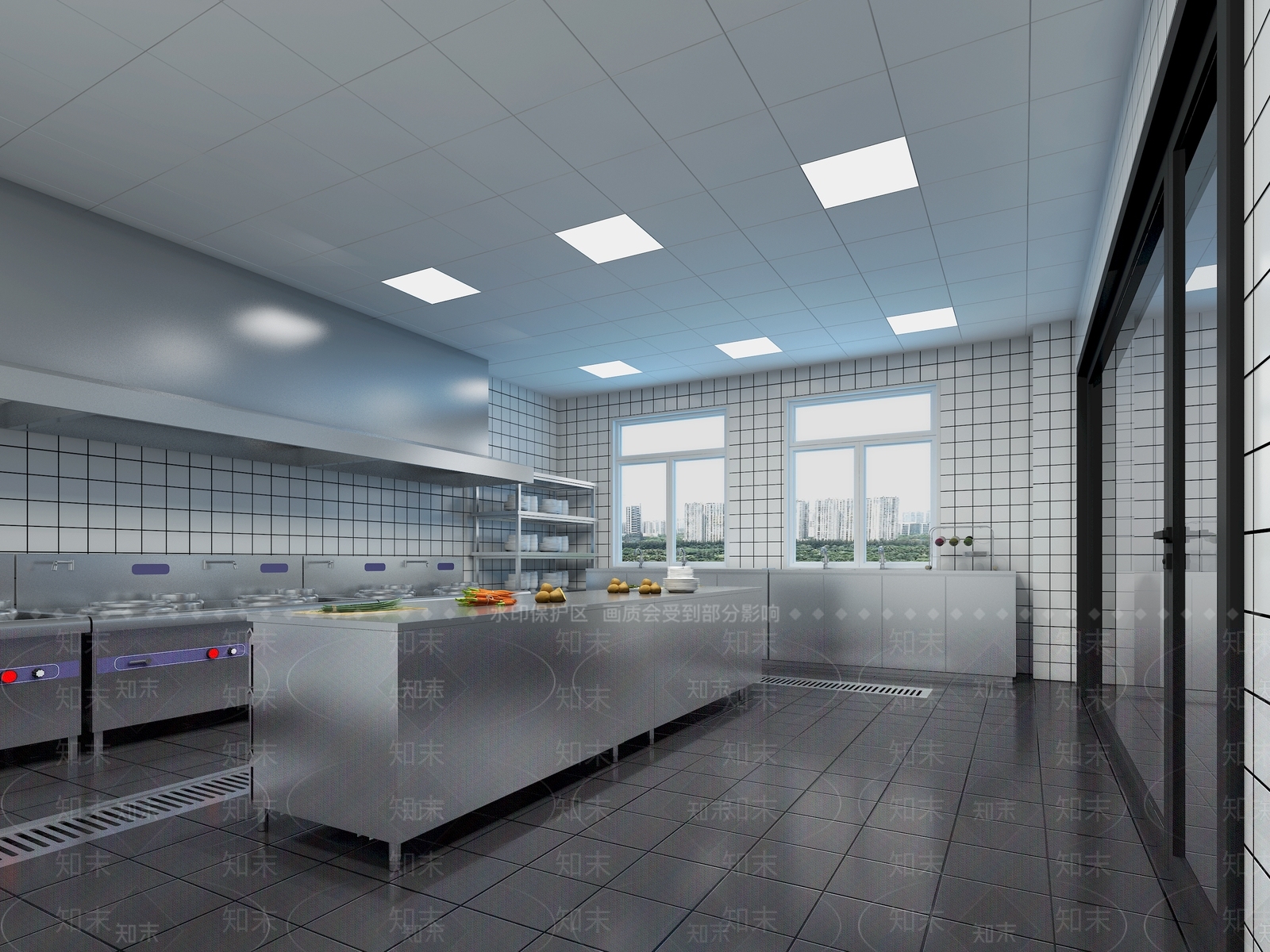 现代风格后厨设备间3D模型下载【ID:868631323】