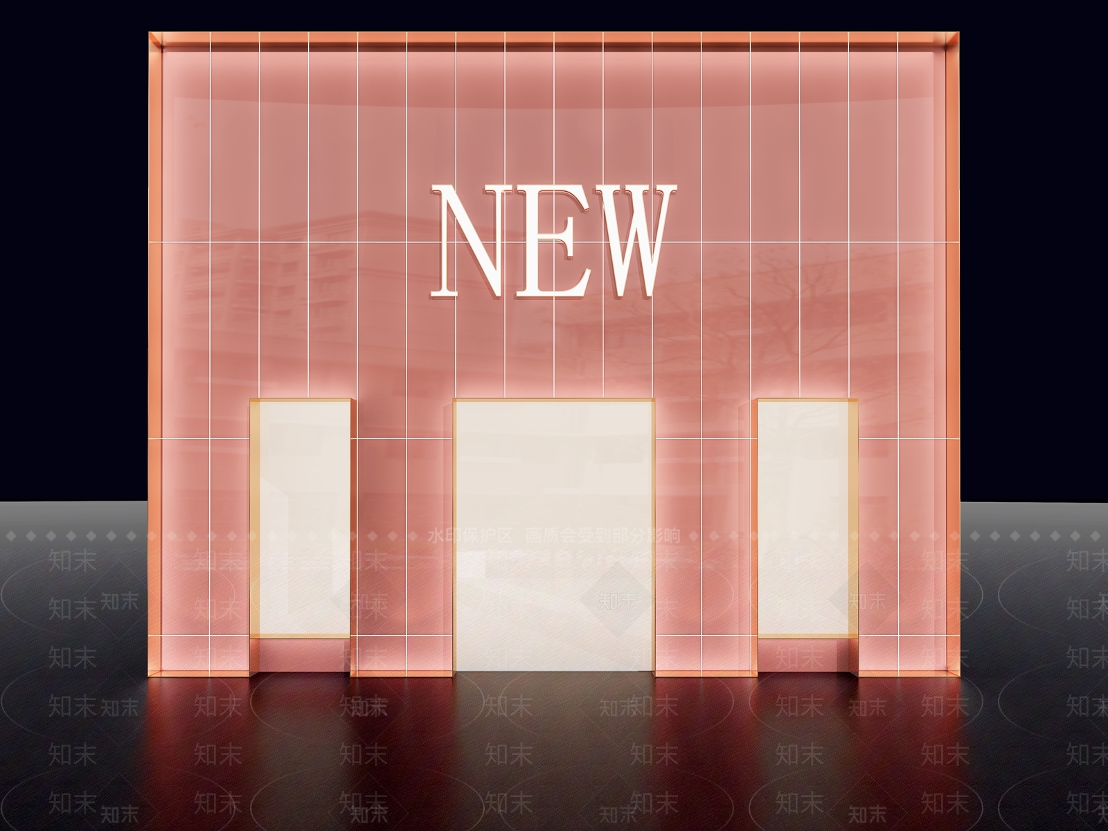 现代店面门面3D模型下载【ID:968745533】