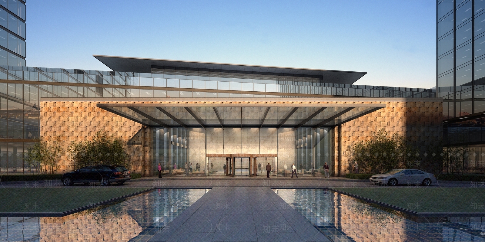 现代会所大门景观3D模型下载【ID:868760659】