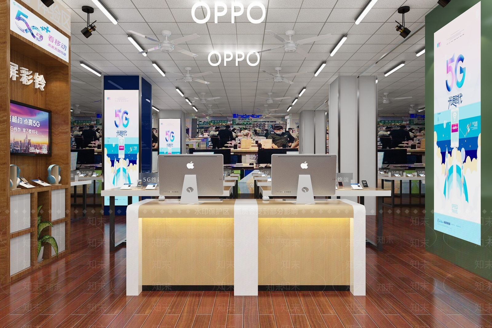 现代移动5G手机展厅3D模型下载【ID:968775580】