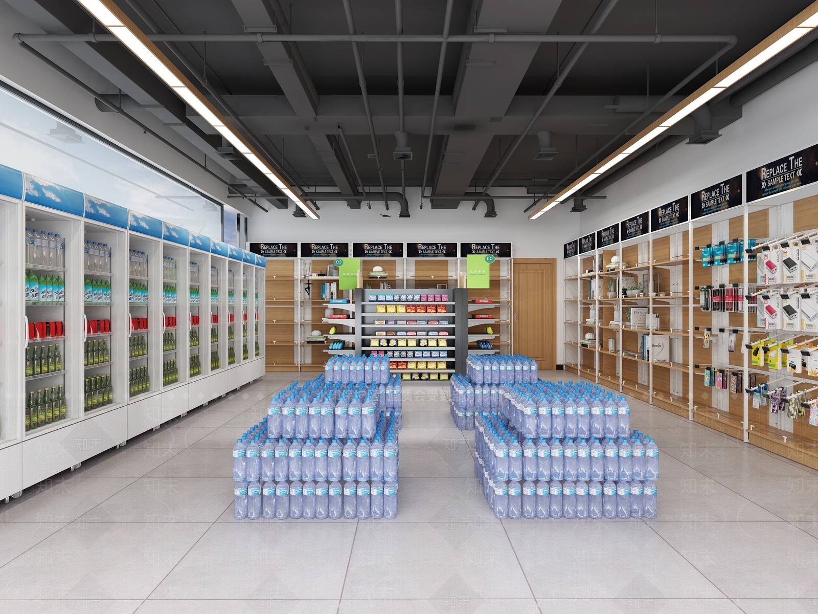 现代超市3D模型下载【ID:568787334】